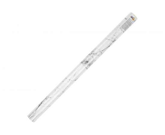 Пленка самоклеящаяся 0.45х2 м мрамор серо-белый Рыжий кот 008187 