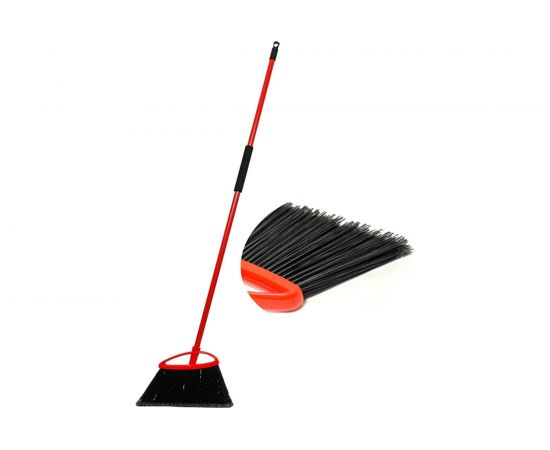 Гаражная метла GoGo ПВХ, с металлической красной ручкой 130 см 60044H 