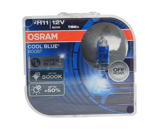 Автолампа OSRAM H11 80 PGJ19-2 +50% BLUE BOOST 5000K, 2шт 12V, 1, 10 62211CBB-HCB 