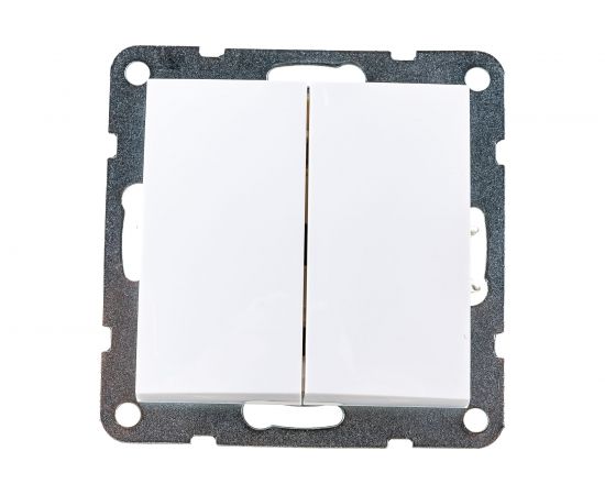 2-клавишная выключатель LK Studio схема 5, 16 A, 250 B, белый 861104-1 