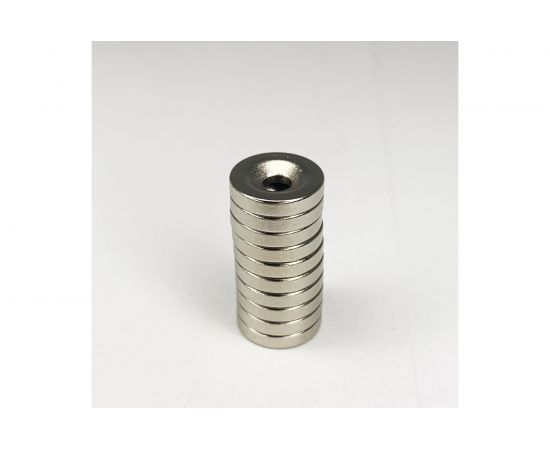 Неодимовый магнит Проф-магнит с зенковкой 8xd3x2, 10шт. NdFeB D8x3x2 зенк 