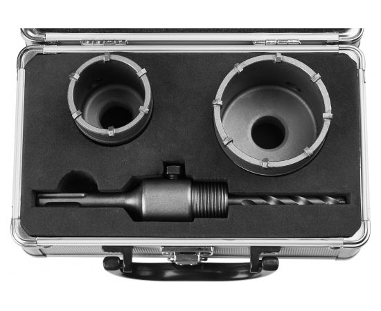 Набор коронок по бетону с оснасткой Мастер (50 мм; 68 мм; SDS-plus; кейс) ЗУБР 29211-H2 – изображение 2