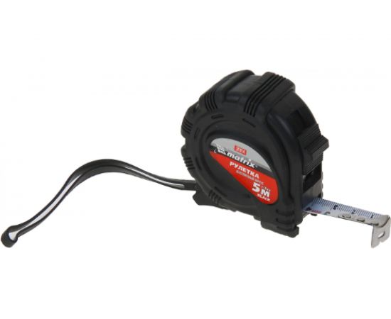 Рулетка 5 м х 19 мм Black MATRIX 31014 – изображение 2