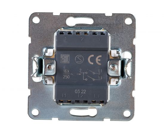 2-клавишная выключатель LK Studio схема 5, 16 A, 250 B, белый 861104-1 – изображение 2