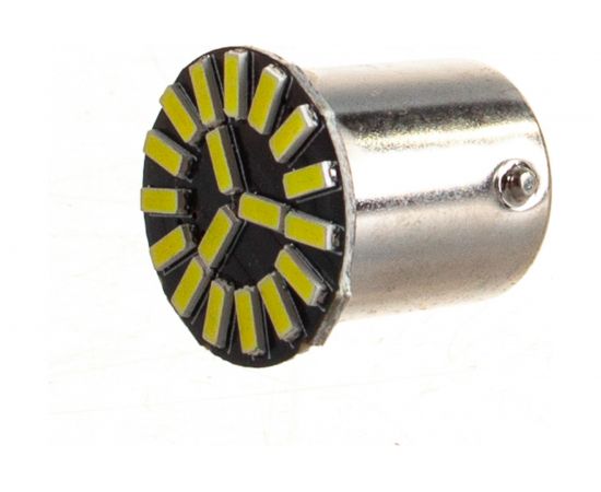Автолампа диод S25 P21W 18 SMD диодов BA15s 1-контурная, белая SKYWAY S08201250 – изображение 2