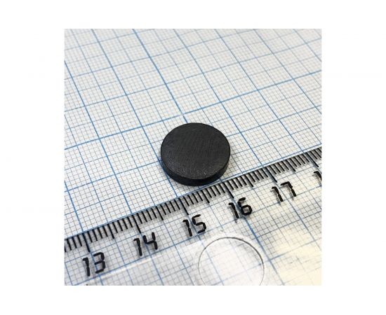 Магнит Проф-Магнит диск 15x3мм, 20шт. Ферритовый D15х3 Y35 – изображение 3