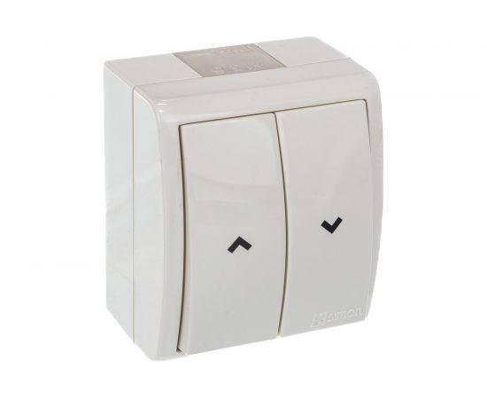 2-хклавишный кнопочный выключатель Simon для управления жалюзи без блокировки, IP54, 10А 250В, слоновая кость 1594332-031 – изображение 3