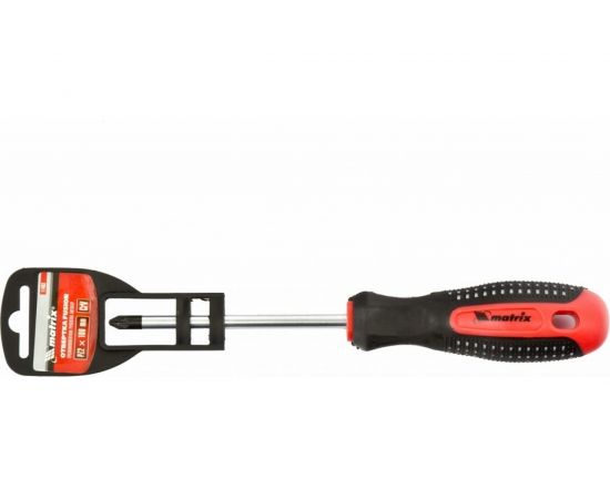 Отвертка PZ2x100мм, CrV, 3-х компонентная рукоятка ""anti slip"" MATRIX Fusion 11403 – изображение 4