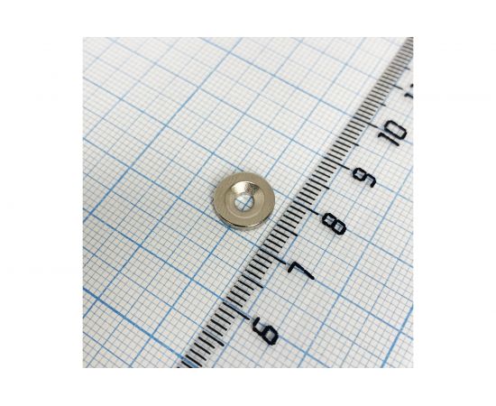 Неодимовый магнит Проф-магнит с зенковкой 8xd3x2, 10шт. NdFeB D8x3x2 зенк – изображение 4