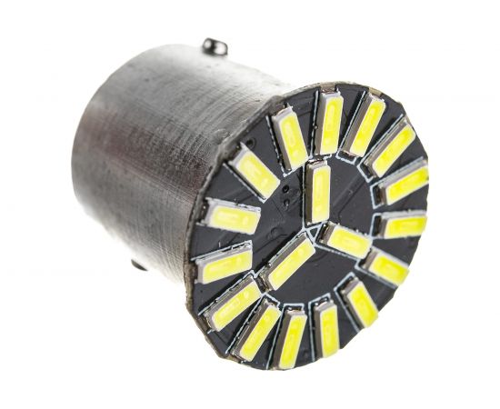 Автолампа диод S25 P21W 18 SMD диодов BA15s 1-контурная, белая SKYWAY S08201250 – изображение 4