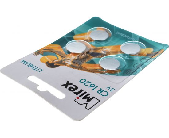 Батарея Mirex, литиевая CR1620 3V 4 шт ecopack 23702-CR1620-E4 – изображение 6