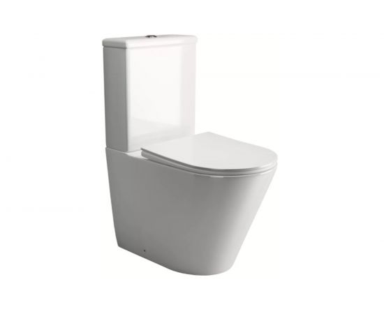 Напольная пристенная чаша унитаза Ceramica Nova HIGHLIGHT Rimless CN1802-B – изображение 7