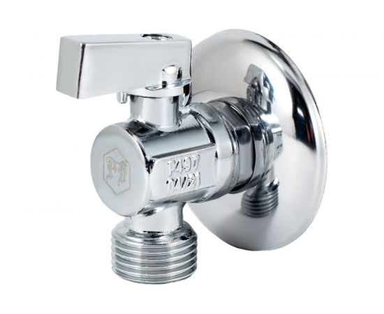 Шаровой кран PROFACTOR Угловой PF CHROME н/н 1/2 дюйма х 1/2 дюйма PF BAV 354 