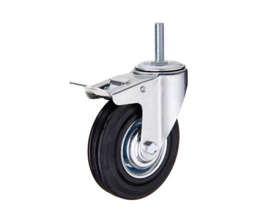 Колесо промышленное поворотное со стержнем и тормозом SCtb 93 (75 мм; 50 кг) А5 1000040 