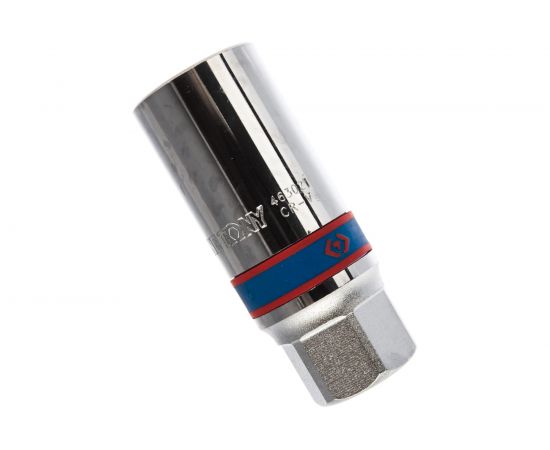 Свечная двенадцатигранная головка (1/2"", 21 мм, L = 70 мм, резиновый фиксатор) KING TONY 463021R 