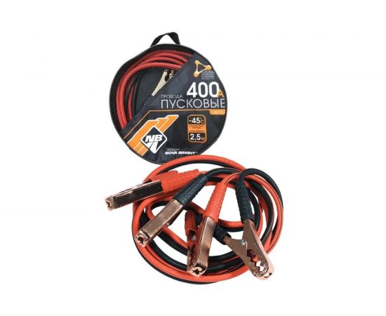 Пусковые провода Nova Bright 400 А, морозостойкие, в сумке, 2.5 м 46776 