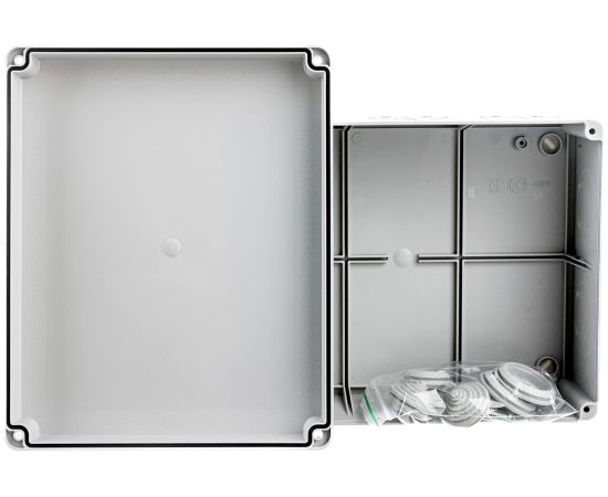 Распаячная коробка с прозрачной крышкой ОП 240х195х90мм, IP44, кабельные ввода d28-3 шт, d37-2 шт TDM SQ1401-1275 