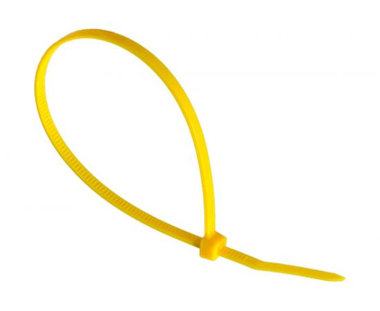 Нейлоновые стяжки FORTISFLEX КСС 3х100 желтый 100 штук 49425 