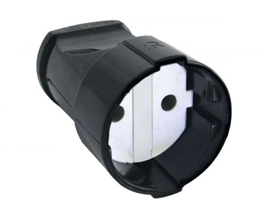 Кабельная розетка TDM 2П без заземления, 10А, 250B, черная SQ1806-0130 