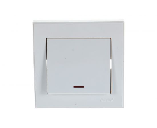 Выключатель с подсветкой LEZARD RAIN белый 703-0202-111 