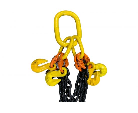 Цепной четырехветвевой строп ТРАСТ 4СЦ 4,3 т, 4000 мм (укоротители) 8 класс 4687201915522 