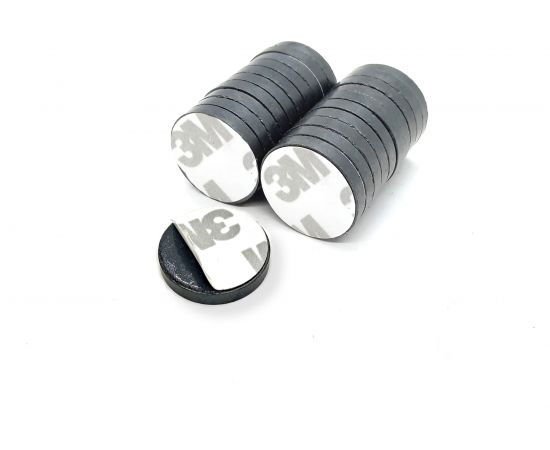 Ферритовые магниты Проф-Магнит 20x3 с клеевой основой, 20шт. Y35 20x3мм с клеем 