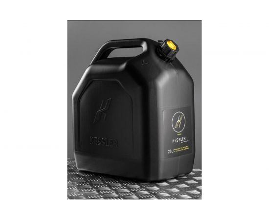 Канистра ГСМ Black Kessler черная с желтой крышкой 25 л Oktan KGA1-02-09 – изображение 2