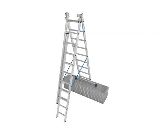 Трехсекционная универсальная лестница KRAUSE STABILO 3 х 9 перекладин с дополнительной функцией 133755 – изображение 2