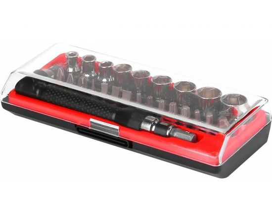 Набор головок и бит BS26 с угловым удлинителем 26 предметов DEKO 065-0513 – изображение 2