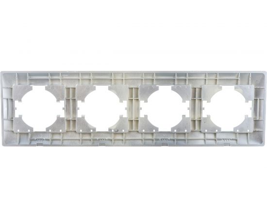 Рамка GUSI ELECTRIC Bravo 4-местная, цвет серебро С1040-004 – изображение 2