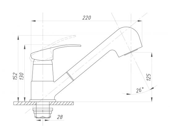 Смеситель для кухни с выдвижной лейкой ПРОФСАН ПСМ тип ГОСТ См-МОЦБИвА PSM-104-33 – изображение 2