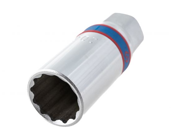 Свечная двенадцатигранная головка (1/2"", 21 мм, L = 70 мм, резиновый фиксатор) KING TONY 463021R – изображение 3