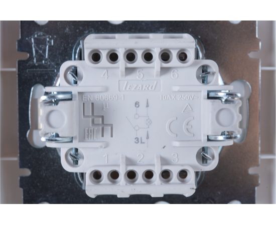 Выключатель с подсветкой LEZARD RAIN белый 703-0202-111 – изображение 3