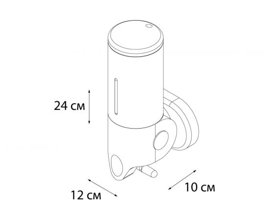 Дозатор для жидкого мыла настенный 0,5 л FIXSEN НOTEL 31012A – изображение 3