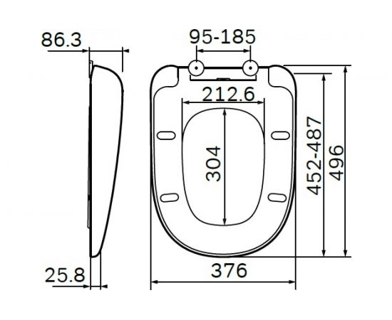 Сиденье для унитаза AM.PM Sensation микролифт C307851WH – изображение 3