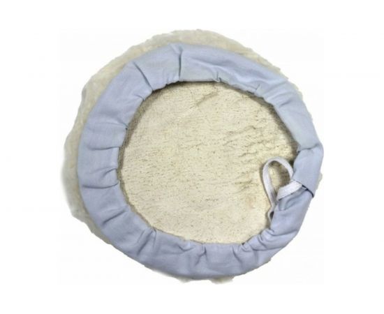 Губка для полировки из овечьей шерсти с фиксацией шнурком 180 мм ROCKFORCE RF-PSP180L – изображение 3