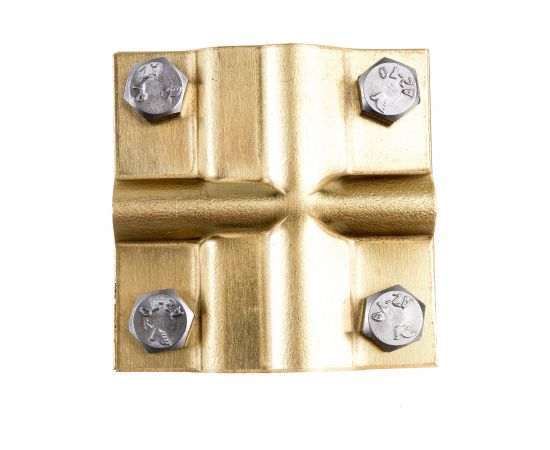 Зажим заземления EZETEK полоса/пруток - полоса/пруток крестообразный, латунь 90530-2 – изображение 3