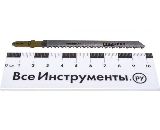 Пилка для лобзика по ламинату дереву, ДСП, T101B чистый рез, HCS 2 шт. REDVERG 6623531 – изображение 3