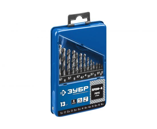Набор сверл по металлу (13 шт; Р6М5; 1.5-6.5 мм) Зубр 29625-H13 – изображение 3