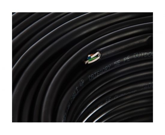 Кабель NETLAN U/UTP 4 пары, категория 5e, внешний, PE до -40C, черный, 100м EC-UU004-5E-PE-BK-1 – изображение 4