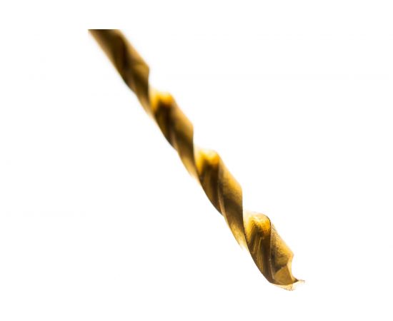 Сверло по металлу Профоснастка 3,3 мм HSS M2 TIN/135 DIN 338, 10 шт., №360 30202040 – изображение 4