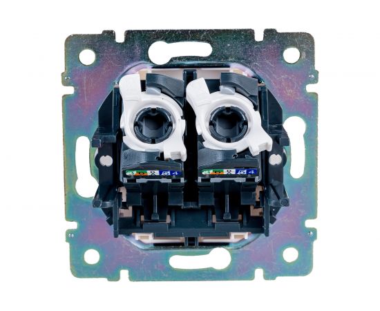 Компьютерная двойная розетка, белая с винтовым креплением RJ45 5кат Legrand Valena 774239 – изображение 4
