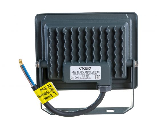 Прожектор ФАZА СДО-10 30w 6500K GR IP65 230V 5032071 – изображение 4