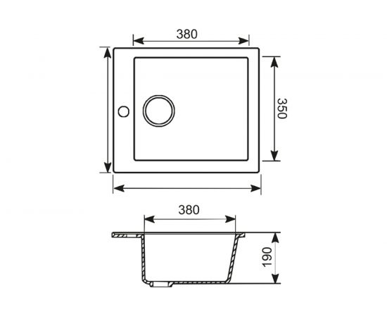 Мойка mixline ML-GM14 белая, 331, 495х420х190 мм 525099 – изображение 5
