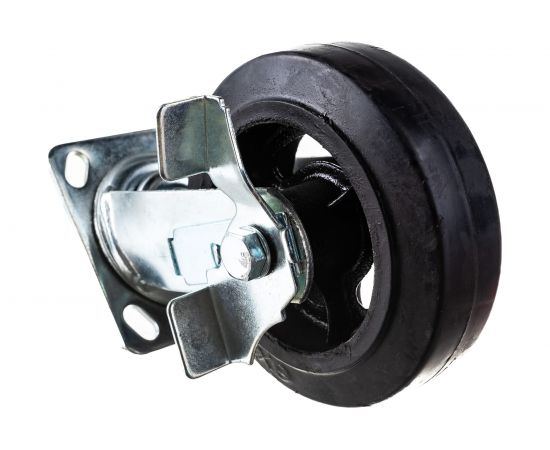 Колесо б/г обрезиненное поворотное с тормозом SCDB63 160 мм MFK-TORG 1084160 – изображение 5