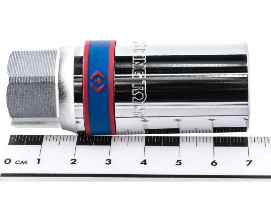Свечная двенадцатигранная головка (1/2"", 21 мм, L = 70 мм, резиновый фиксатор) KING TONY 463021R – изображение 5