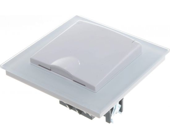 Электрическая 1-местная розетка STEKKER с крышкой с заземлением, серия Катрин, GLS16-7012-01, белый 39245 – изображение 6