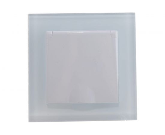 Электрическая 1-местная розетка STEKKER с крышкой с заземлением, серия Катрин, GLS16-7012-01, белый 39245 – изображение 8