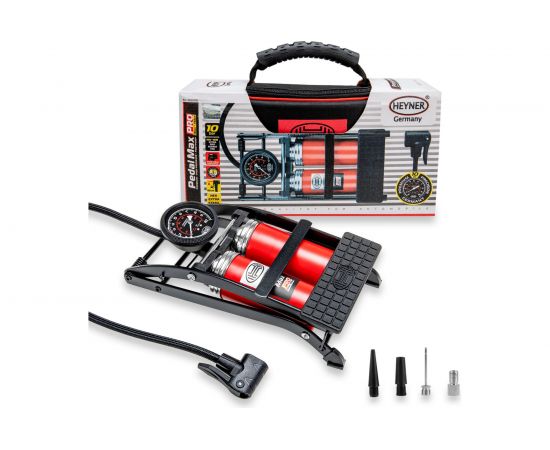 Ножной насос Heyner двойной, с ресивером, с манометром LUX, 10 бар 22500N 