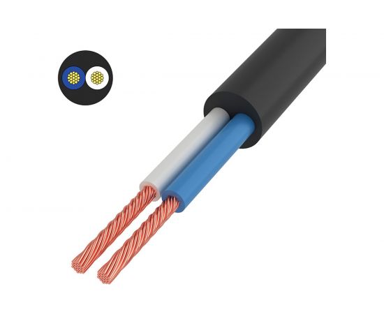 Провод ПВС REXANT 2x1,5 кв.мм черный 20 м ГОСТ 01-8033-20 